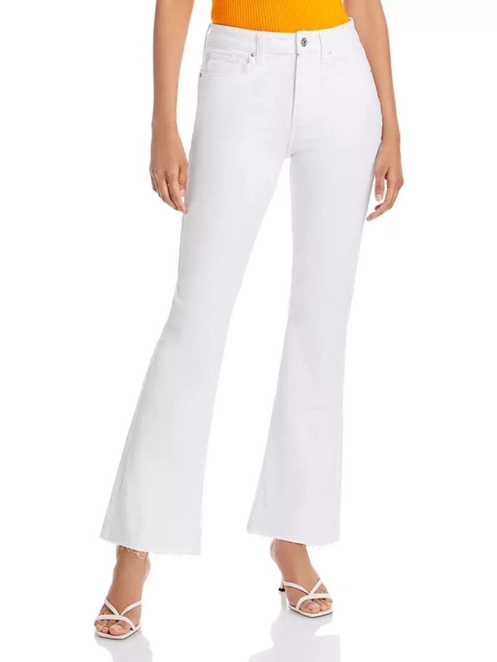 Paige Flare Jeans in White